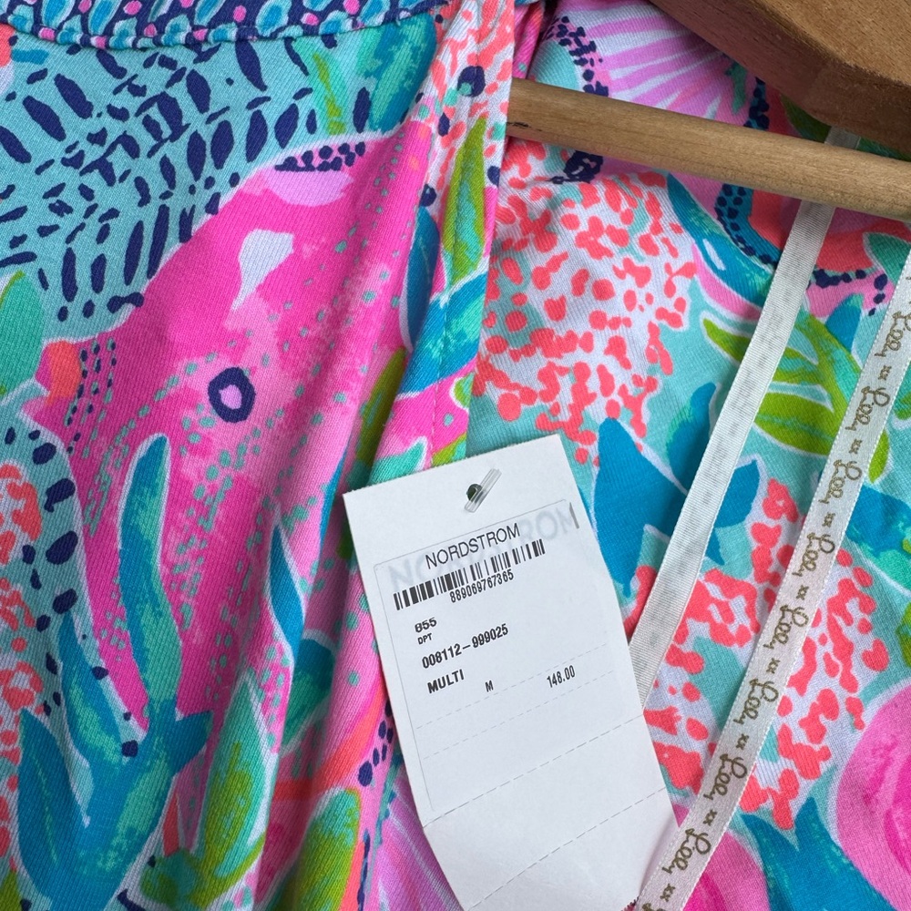 Lilly Pulitzer Monterrey Maxi Knit Dress Multi Reeflections Tropical Blue/Pink M - Picture 11 of 14
